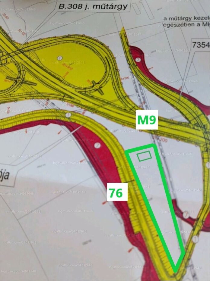Alsónemesapáti — fejlesztési terület az M9 mellett — 2
